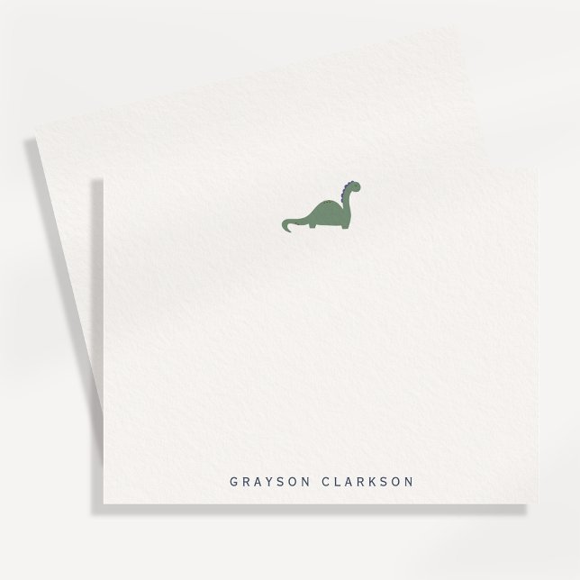 Anuncio Minimal Dinosaur Kids Note Card  (Subido por el creador)