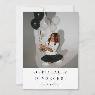 Anuncio Minimalist Divorce Announcement Photo Card