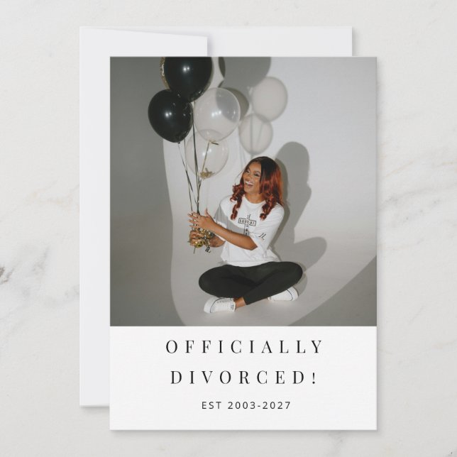 Anuncio Minimalist Divorce Announcement Photo Card (Anverso)