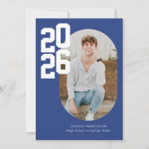 Minimalista Azul 2025 Foto Graduación 