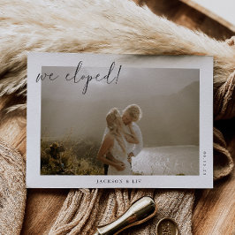 Anuncio minimalista de fuga para casarse