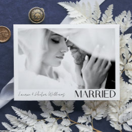 Anuncio Minimalista moderno casado 3 Boda de guiones fotog