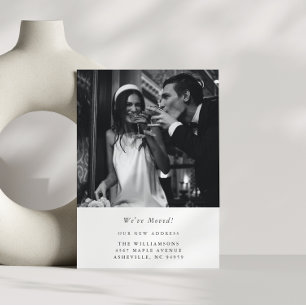 Anuncio Minimalista Moderno Foto Boda Se Mudo Nueva Direcc