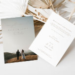 Anuncio Minimalista moderno: nos casamos con la Boda de fo<br><div class="desc">Esta sencilla y elegante invitación es perfecta para un boda moderno. El diseño presenta un tipo de letra manuscrito y un diseño minimalista moderno. Diseñado para coordinar con para la Colección Invitación a Boda "Glam Natural". Para cambiar los nombres, la ubicación y la fecha del boda y otros detalles, haga...</div>