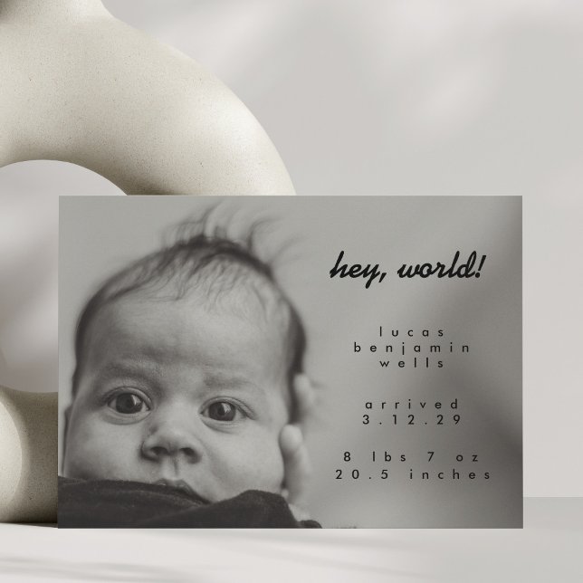 Anuncio Minimalista Moderno Nuevo Bebé Foto Personalizada  (Subido por el creador)