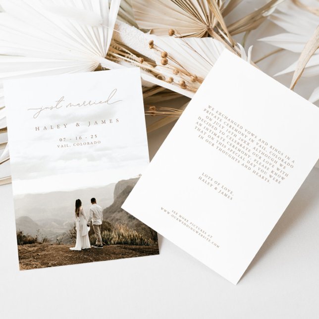 Anuncio Minimalista moderno recién casado Boda de fotograf (Subido por el creador)