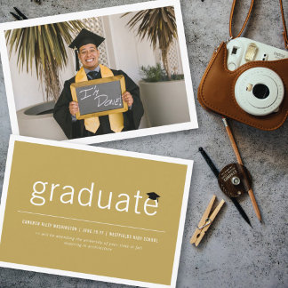 Anuncio Minimalista Moderno Simple Foto de Graduación de G