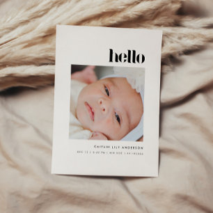 Anuncio Minimalista Negrita "Hola" 5-Foto Nacimiento de Be