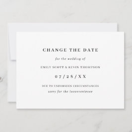 Anuncio Minimalista negro y blanco Cambiar la fecha