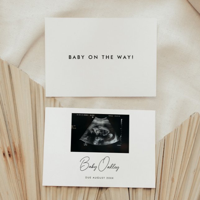 Anuncio Minimalistic Script "Baby On The Way!" Pregnancy (Subido por el creador)