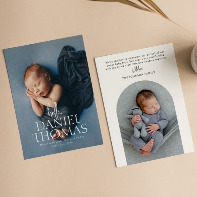 Anuncio Mínimo moderno foto completa bebé nacer (Subido por el creador)