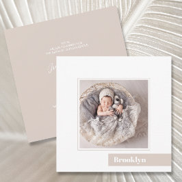 Anuncio Mínimo Simple De Nacimiento De Foto Del Be