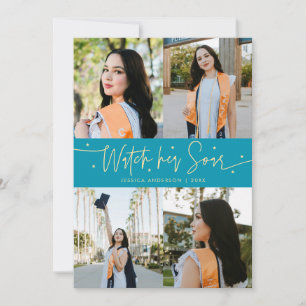Anuncio Mira Cómo Ella Vuela Multi Foto Azul Acuático Grad
