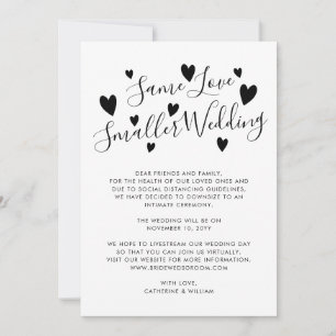 Anuncio Mismo amor, boda más pequeña, reajuste, cambio de 
