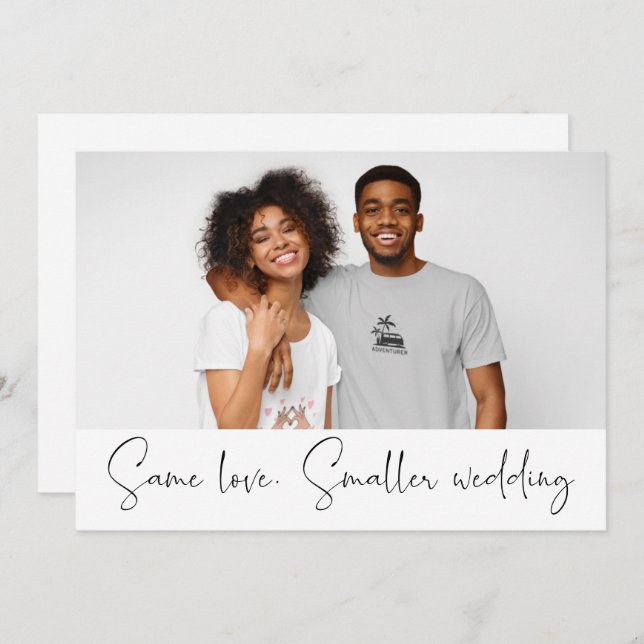 Anuncio Mismo Amor Bodas Más Pequeñas Reducir el Tamaño de (Anverso / Reverso)