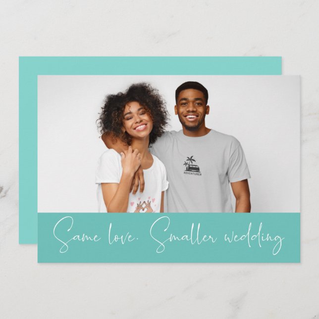 Anuncio Mismo Amor Bodas más Pequeñas Reducir Foto Verde A (Anverso / Reverso)