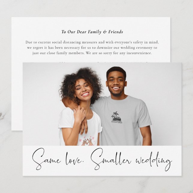 Anuncio Mismo Amor Bodas Más Pequeñas Reducir Tamaño de la (Anverso / Reverso)