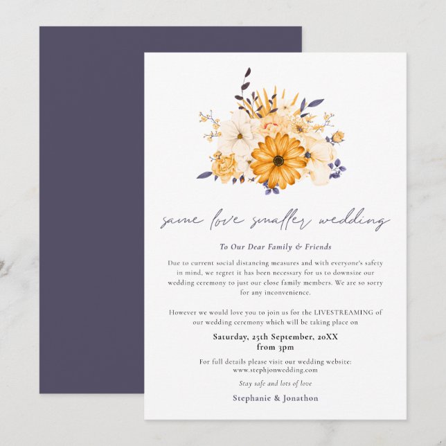Anuncio Mismo amor Bodas más pequeños guión bajo floracion (Anverso / Reverso)