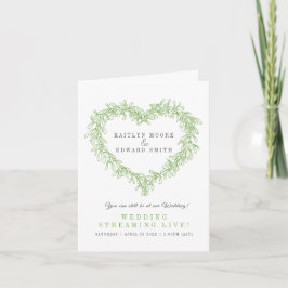 Anuncio Mistletoo invierno boda verde corriente en vivo bl