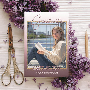Anuncio Moda Clásica Ombre Mauve Taupe Graduación Rosa Osc