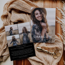 Moda Graduación del Collage de fotos de mensaje ne