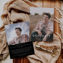 Moda Mensaje negro oscuro y graduación de fotos