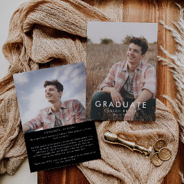 Anuncio Moda Mensaje negro oscuro y graduación de fotos