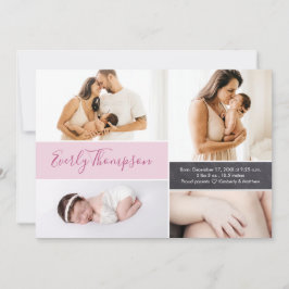 Anuncio Moda Personalidad rosa nombre y collage de fotos d