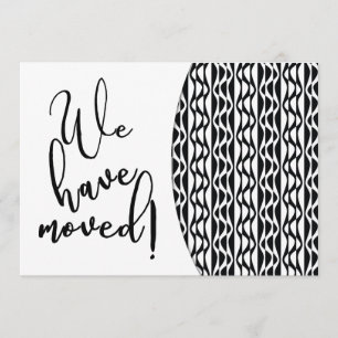 Anuncio Modelo de onda retro Negro-y-Blanco "que nos hemos