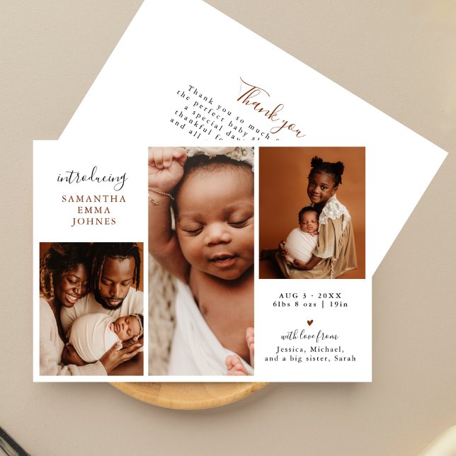 Anuncio Modern 3 Foto Gracias Nacimiento De Recién nacido (Subido por el creador)