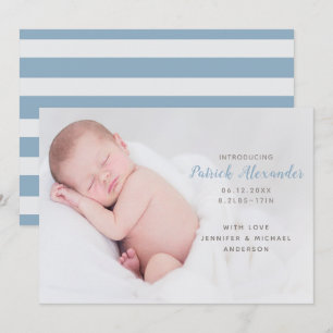 Anuncio Modern Blue presenta foto de niño bebé