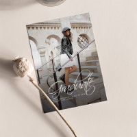 Modern Calligraphy Photo Elegant Graduation