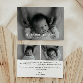 Anuncio Modern Full Photo Black & White Baby Birth