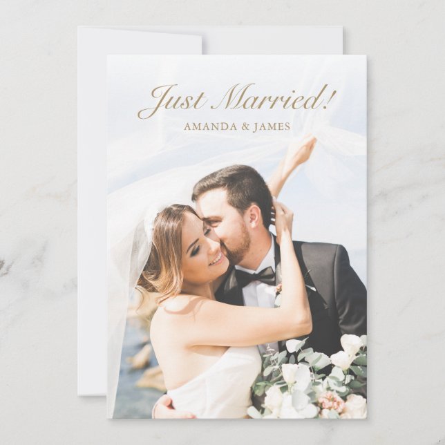 Anuncio Modern Gold Photo Elopement (Anverso)