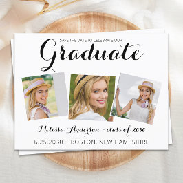 Anuncio Modern Graduation Save The Date Graduate 3 Photo