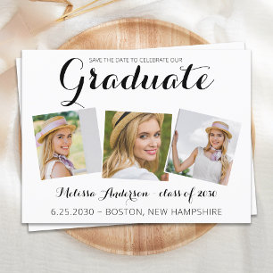 Anuncio Modern Graduation Save The Date Graduate 3 Photo