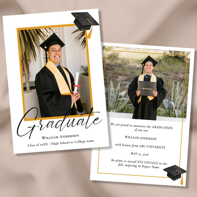 Anuncio Modern Handwritten Script 2 Photo Graduation (Subido por el creador)