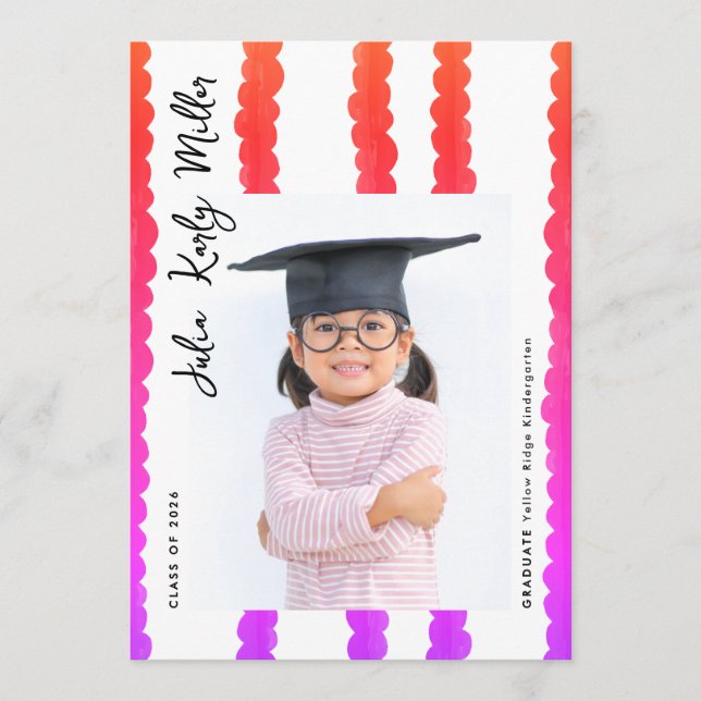 Anuncio Modern Kindergarten Photo Class of 2026 Graduation (Anverso)