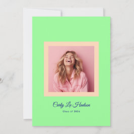 Anuncio Modern Mint Green Peach High School Photo Grad