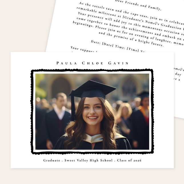 Anuncio Modern Photo Black Frame Graduation High School (Subido por el creador)