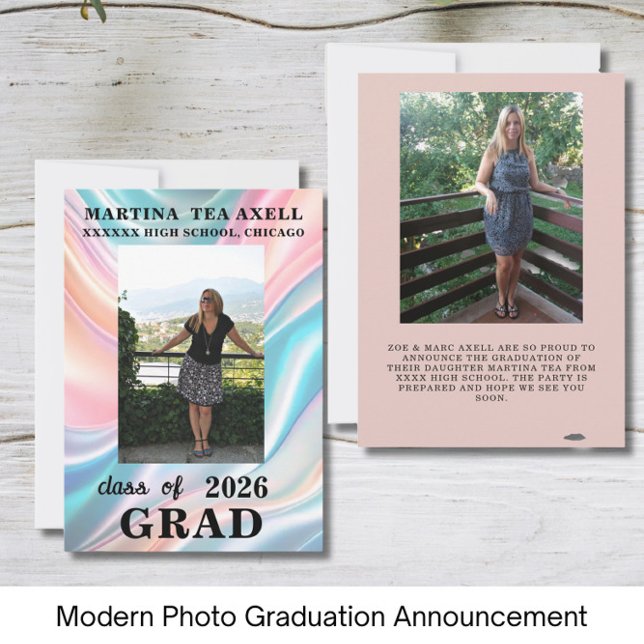 Anuncio Modern Photo Graduation Announcement  (Subido por el creador)