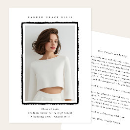 Anuncio Modern Photo Graduation Announcement Class of 2026