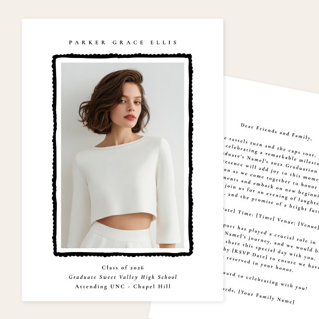 Anuncio Modern Photo Graduation Announcement Class of 2026 (Subido por el creador)