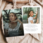 Anuncio Modern Photo High School Graduation Announcement<br><div class="desc">Celebrate this unforgettable milestone with a Modern Photo High School Graduation Announcement designed to showcase your graduate’s proud achievement. Featuring a clean minimalist layout and stylish modern typography, this announcement highlights a favorite senior photo while sharing graduation details with family and friends. Perfect for announcing a high school graduation, senior...</div>