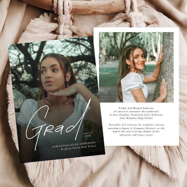 Anuncio Modern Photo High School Graduation Announcement  (Subido por el creador)