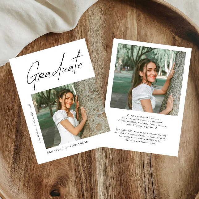 Anuncio Modern Photo High School Graduation Announcement (Subido por el creador)