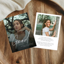 Modern Photo High School Graduation Announcement 