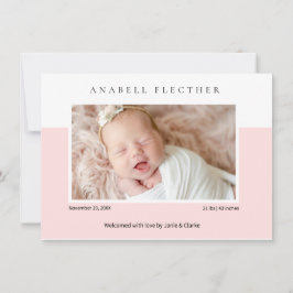 Anuncio Modern Pink Baby Girl Photo Birth
