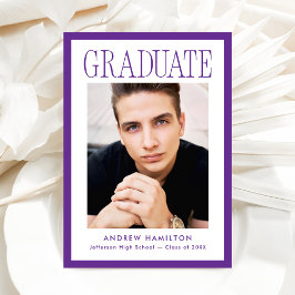 Anuncio Modern Purple Frame 2 Photo Graduation