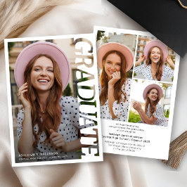 Anuncio Modern Simple Graduate 3 Photo Collage Graduation